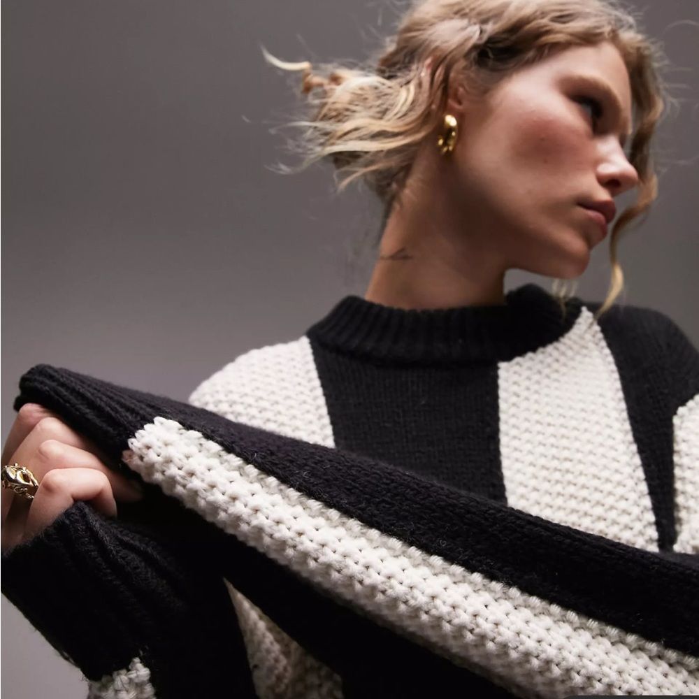 TOPSHOP STRIPED SWEATER - Picture 4 of 7
